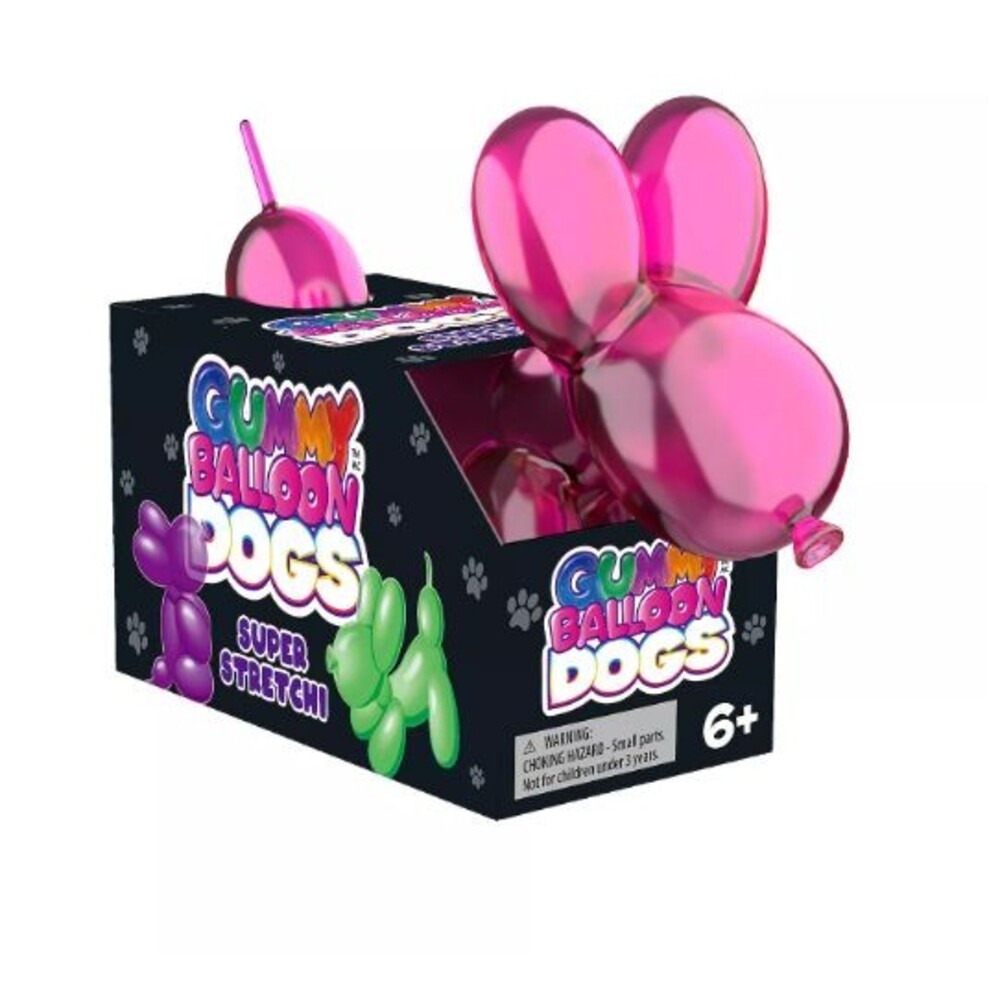 Gummy Balloon Dogs Super Stretchy Toy Pink